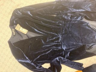 Conjunto de terciopelo azul noche