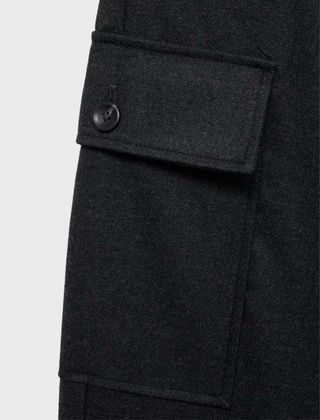 Pantalón cargo gris Mango Talla M sensación d lana