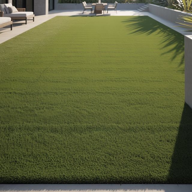 Césped artificial reutilizado