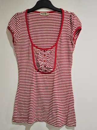 Camiseta Fórmul@ Rayas Rojas Talla S