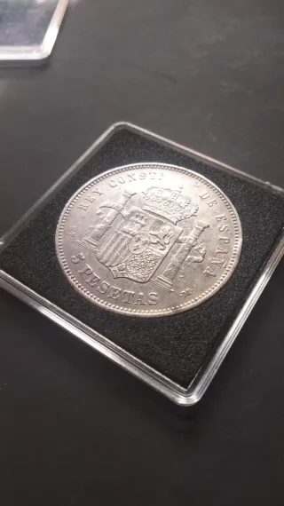 Moneda Plata Alfonso XIII 1888