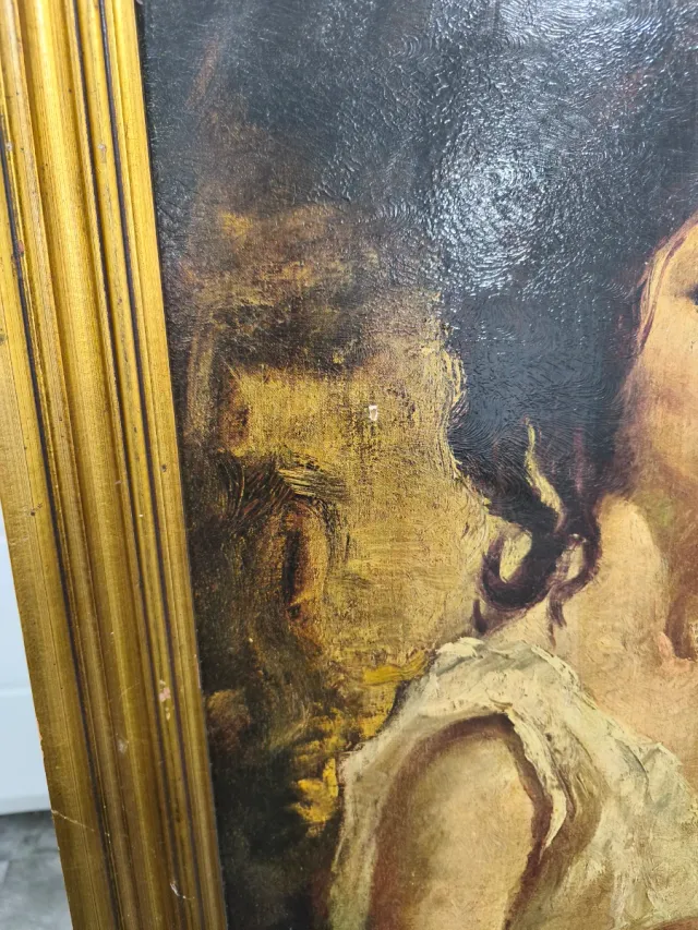 Cuadro antiguo ,escuchó ofertas.