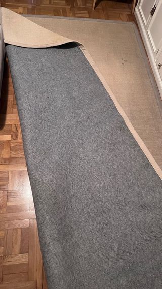 Grande tappeto in sisal a nodi spessi color ecrù