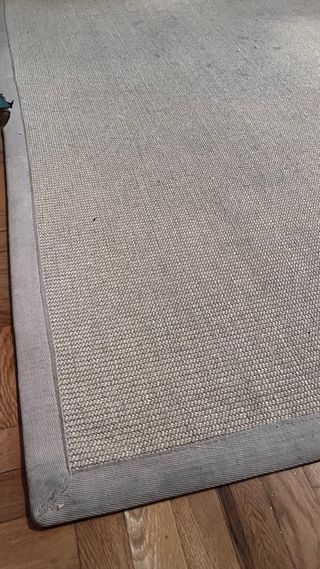 Grande tappeto in sisal a nodi spessi color ecrù