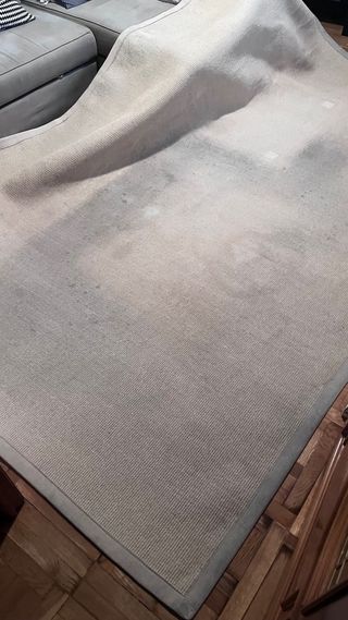 Grande tappeto in sisal a nodi spessi color ecrù