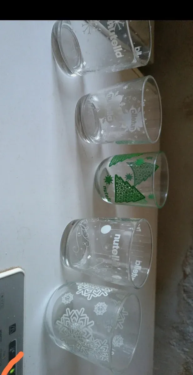 Set 5 Bicchieri Nutella Natale