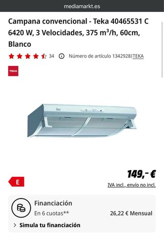 Campana extractora Teka