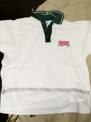Polo CASTROL RACING Moda Hombre invierno Vintage L