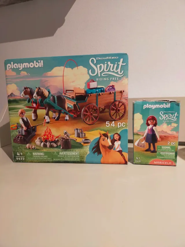 Lote Playmobil Carreta Spirit, granjera, paisaje..