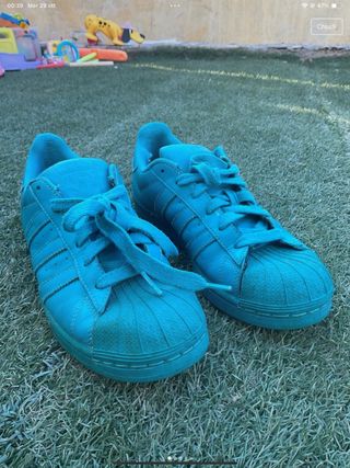 Adidas Superstar Verdi Taglia 39.5 Vintage