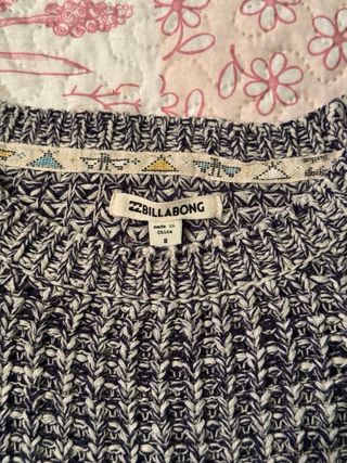 Camisola Billabong Azul e Branco Tamanho S