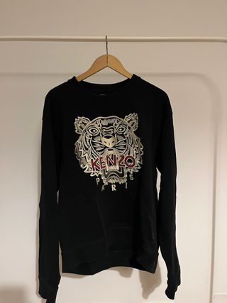 Sudadera Kenzo Negra con Tigre