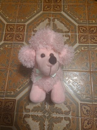 Peluche Perro Caniche Rosa