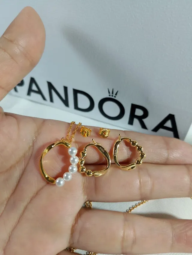 Conjunto Pandora Aro Perlas