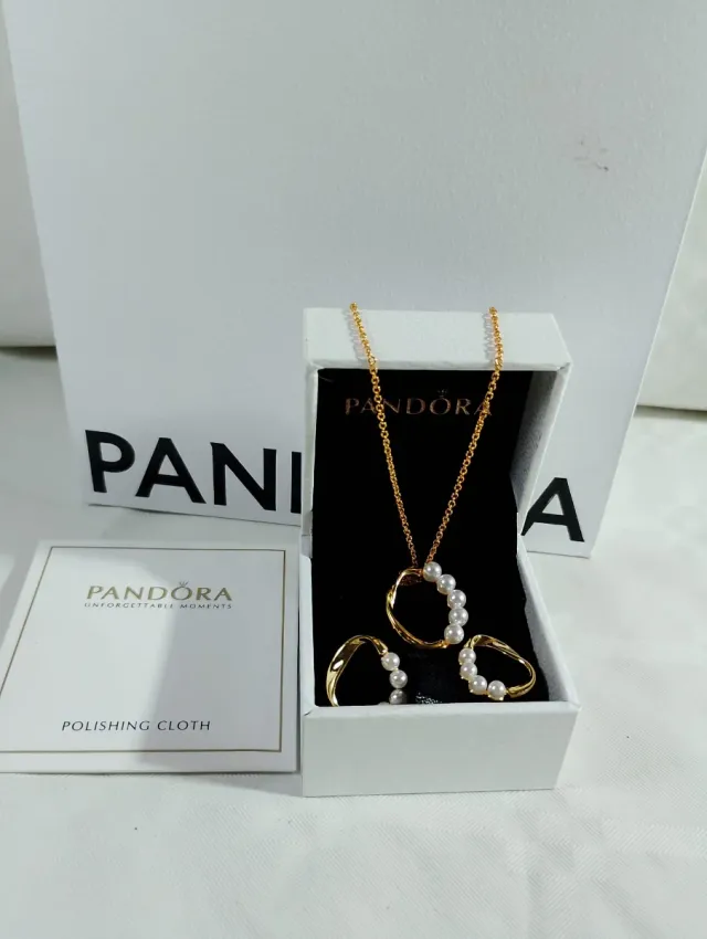 Conjunto Pandora Aro Perlas