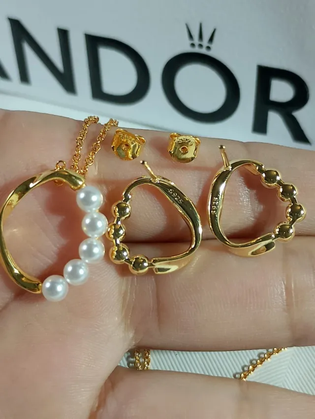 Conjunto Pandora Aro Perlas