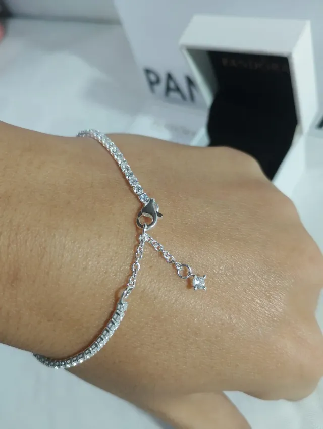 Pulsera Pandora Plata . ajustable de 18 a 20 cm