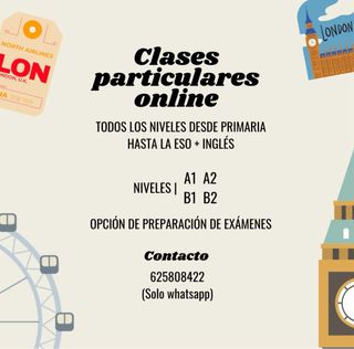 ¡Clases particulares online de todo tipo!