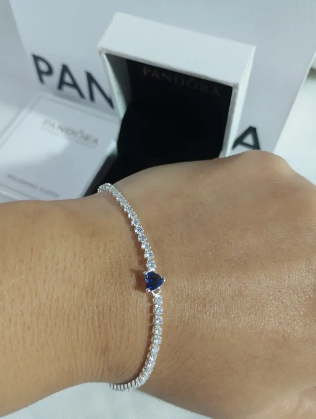 Pulsera Pandora Corazón Azul