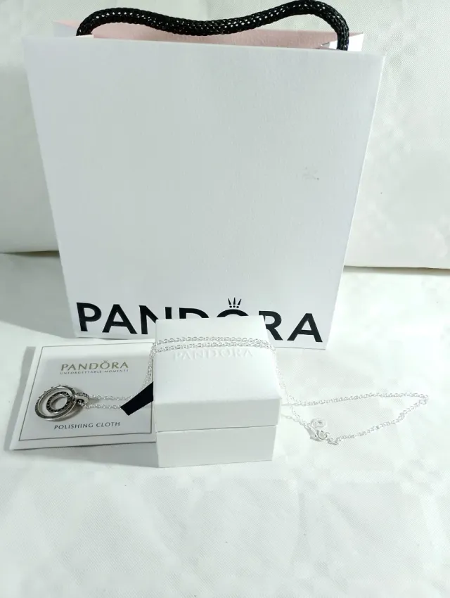 Collar Pandora Plata Doble Aro