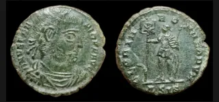 Vetranio!Moneda romana!EBC!Rarisima Escasa!Complet