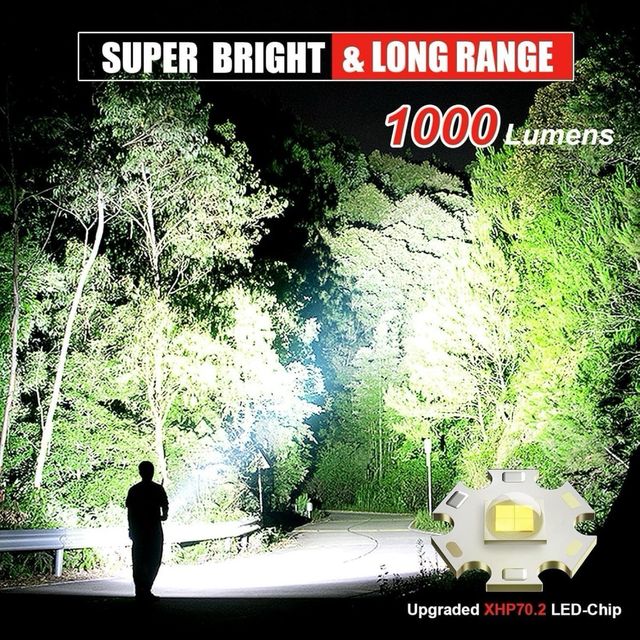 Linterna LED alta potencia 1000Lúmenes