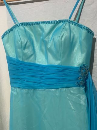 Vestido fiesta largo pedrería