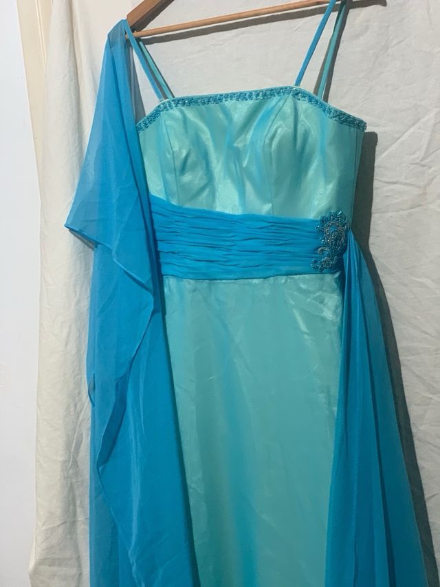 Vestido fiesta largo pedrería