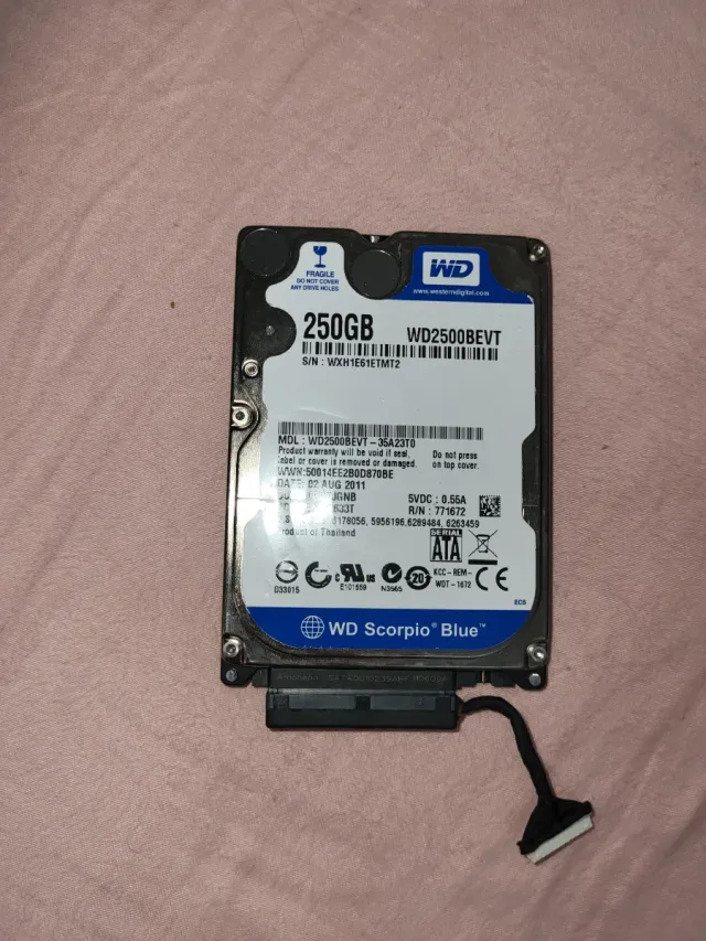 Disco Duro WD 250GB WD2500BEVT