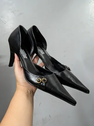 Sapatos Vintage Pretos de salto Novos