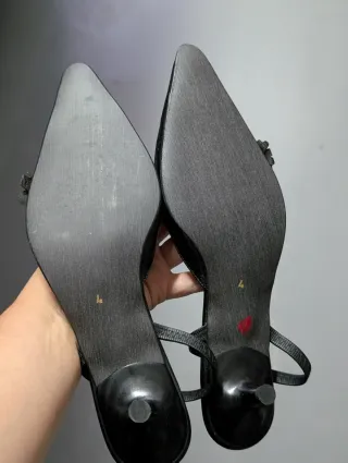 Mules Vintage Pretas em pele Novas