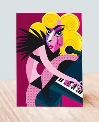 Minimalist Lady Gaga Decorative Art Poster Print