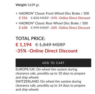 Ruedas Swiss Side Hadron Classic 500 NUEVAS