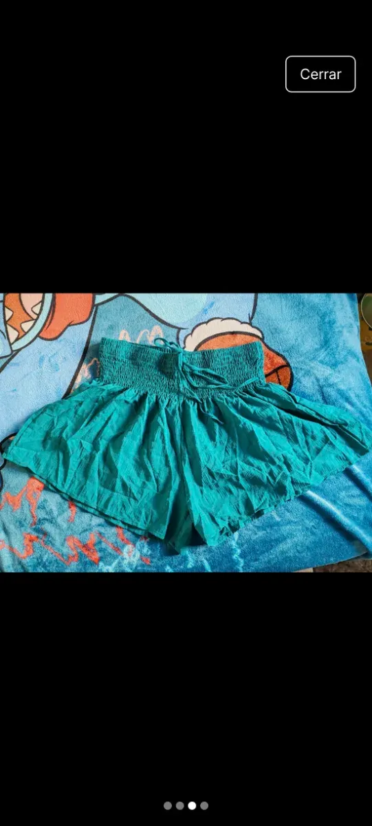 Pantalón corto lino verde