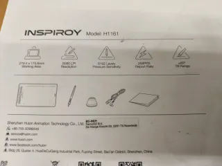 Huion Inspiroy H1161 Tableta Gráfica
