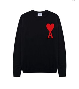 Jersey Amiri Negro Corazón Rojo