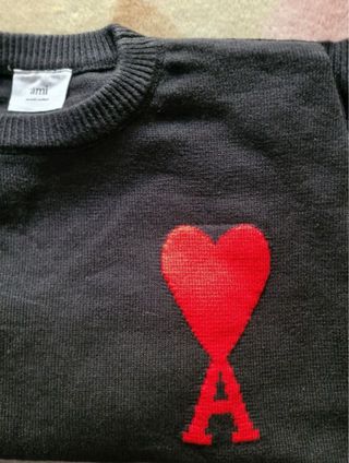 Jersey Amiri Negro Corazón Rojo