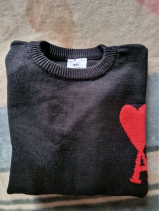 Jersey Amiri Negro Corazón Rojo