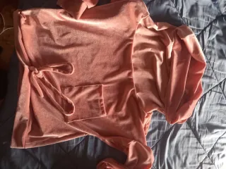 Tuta rosa pesca velluto