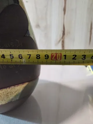 Jarrón de cristal plateado y gris