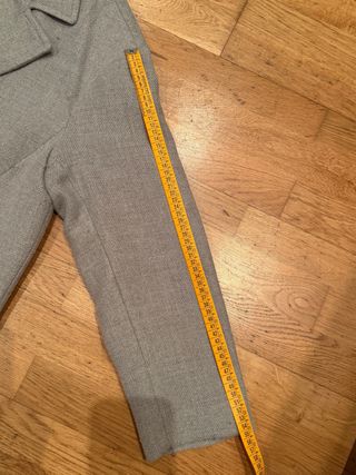 Abrigo paño largo gris- Pull and bear