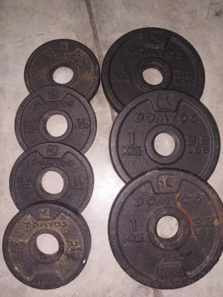 Discos de pesas Domyos 0.5 kg y 1 kg