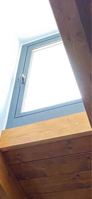 Ventana aluminio gris cristal mate doble