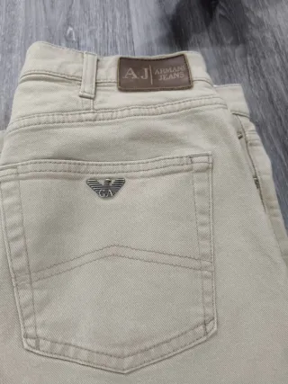 Pantaloni Armani Jeans Beige Tg 50