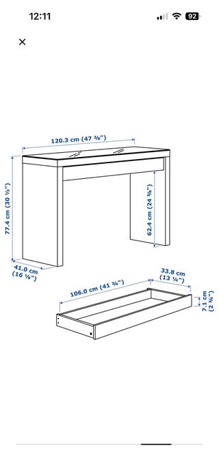 Tocador Malm Ikea Blanco