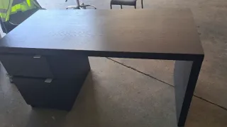 Escritorio Malm IKEA Negro/Marrón