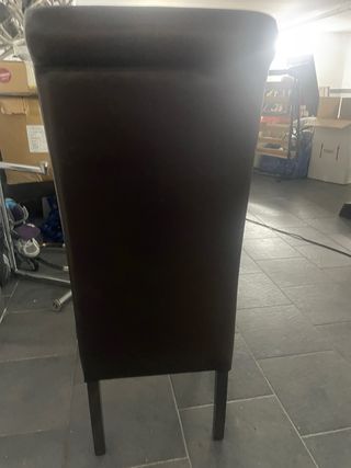 Silla Comedor Piel Marrón