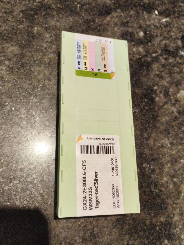 Plaquitas Walter GX24 + portaherramientas 20y25mm