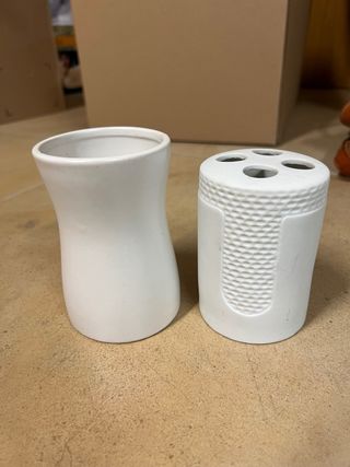 Set de baño de cerámica blanco