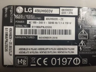 Despiece TV LG 49UH603V EAX66943504(1.0)